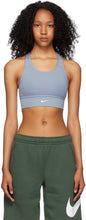 Nike Blue Swoosh Long Line Sports Bra - Soutien-gorge de sport longue lignée Nike Blue Swoosh - Nike Blue Swoosh Long Line Sports Bra.