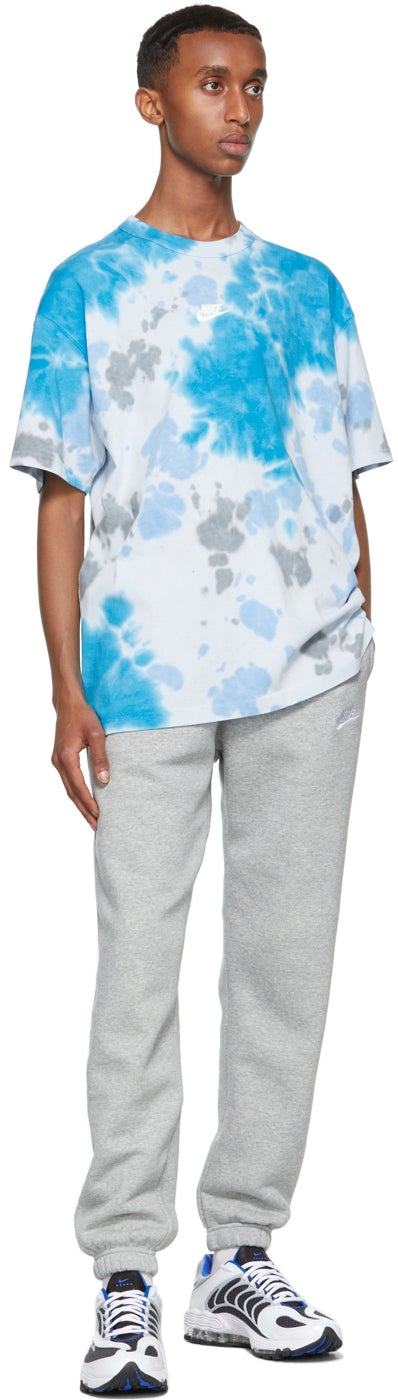 Nike Blue Tie-Dye Sportswear Premium Essentials T-Shirt
