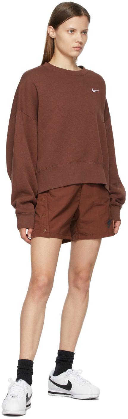 Nike Brown High-Rise NSW Shorts