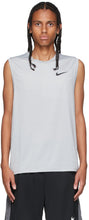 Nike Grey Dri-FIT Pro Tank Top - Débardeur Pro Nike Grey Dri-Fit Pro - 나이키 그레이 Dri-Fit Pro Tank Top.