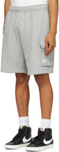 Nike Grey Fleece Sportswear Club Cargo Shorts