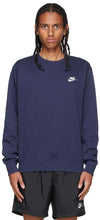 Nike Navy Sportswear Club Sweatshirt - Sweat-shirt Nike Navy Sportswear Club - 나이키 네이비 스포츠웨어 클럽 스웨터