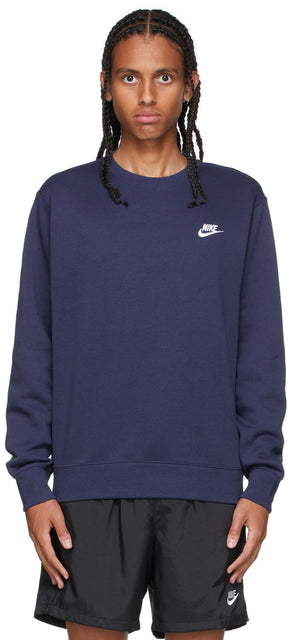 Nike Navy Sportswear Club Sweatshirt - Sweat-shirt Nike Navy Sportswear Club - 나이키 네이비 스포츠웨어 클럽 스웨터