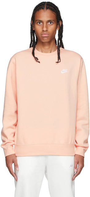 Nike Orange Sportswear Club Sweatshirt - Sweat-shirt Nike Orange Sportswear Club - 나이키 오렌지 스포츠웨어 클럽 스웨터