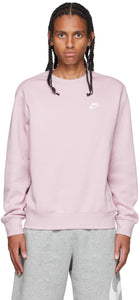 Nike Pink Sportswear Club Sweatshirt - Sweat-shirt Nike Rose Sportswear Club - 나이키 핑크 스포츠웨어 클럽 스웨터