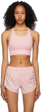 Nike Pink Swoosh Long Line Sports Bra - Soutien-gorge de sport à longue lignée Nike Pink Swoosh - 나이키 핑크 Swoosh 긴 선 스포츠 브래지어