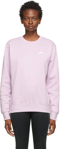 Nike Purple Fleece Sportswear Club Sweatshirt - Sweat-shirt de club de vêtements de sport pourpre pourpre Nike pourpre - 나이키 보라색 양털 스포츠웨어 클럽 스웨터