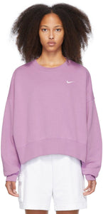 Nike Purple Sportswear Essential Sweatshirt - Sweat-shirt essentiel de vêtements de sport pourpre Nike - 나이키 퍼플 스포츠웨어 필수 스웨터