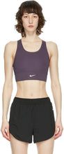 Nike Purple Swoosh Long Line Sports Bra - Soutien-gorge de sport à longue lignée Nike Purple Swoosh - 나이키 퍼플 스 워시 긴 선 스포츠 브래지어