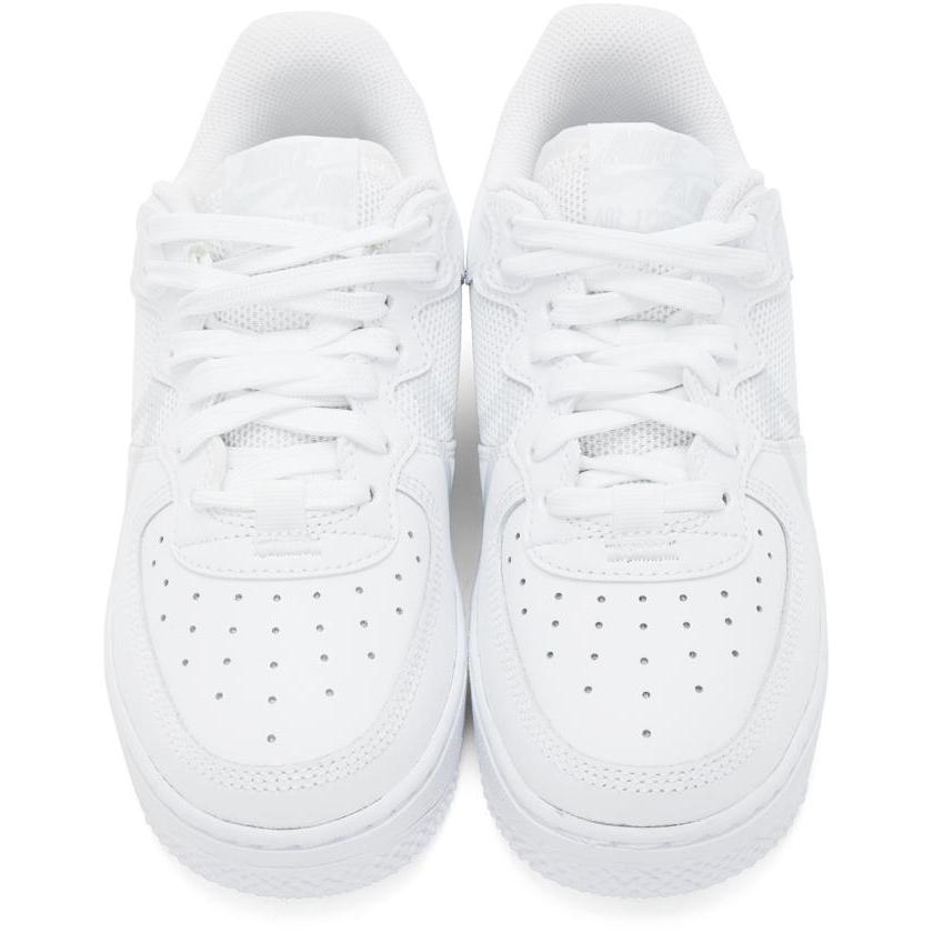 Nike White Air Force 1 React Sneakers - Nike White Air Force 1 Reprendre des baskets - Nike White Air Force 1 스 니커를 반응합니다