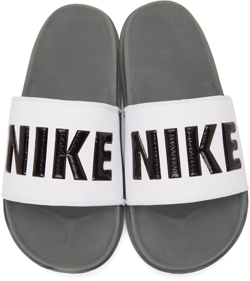 Nike White Offcourt Slides