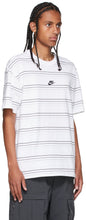 Nike White Striped Logo T-Shirt