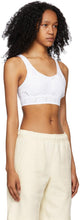 Nike White Swoosh UltraBreathe Sport Bra