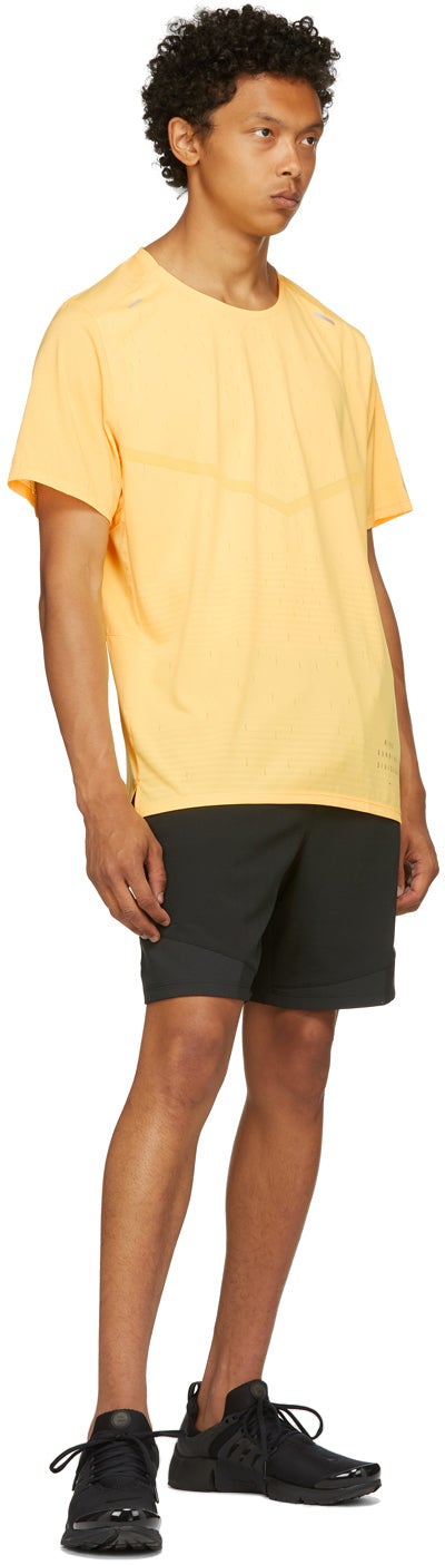 Nike Yellow Rise 365 Run Division T-Shirt