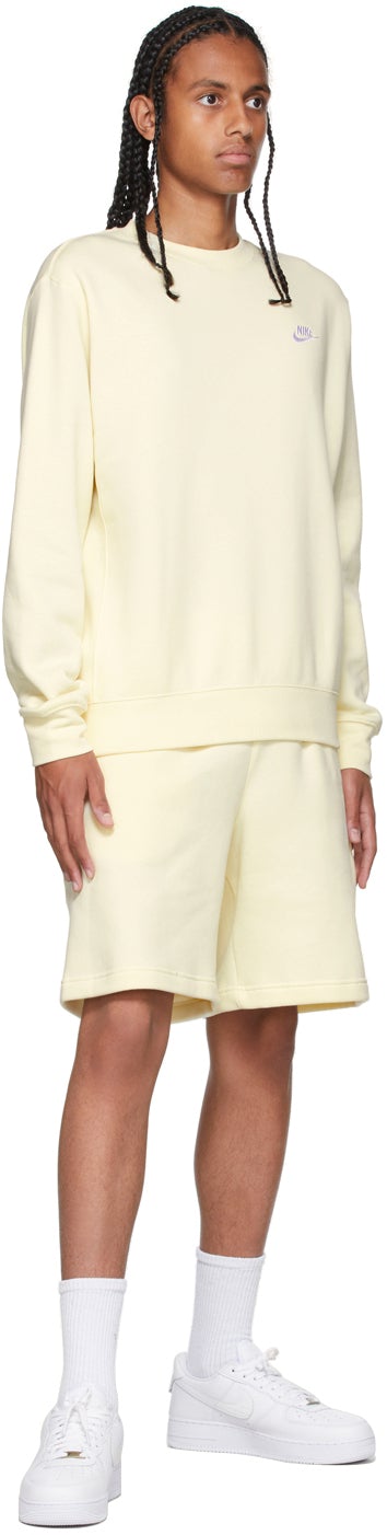 Nike Yellow Sportswear Club Sweatshirt