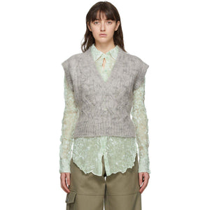 Nina Ricci Grey Mohair Pullover Vest