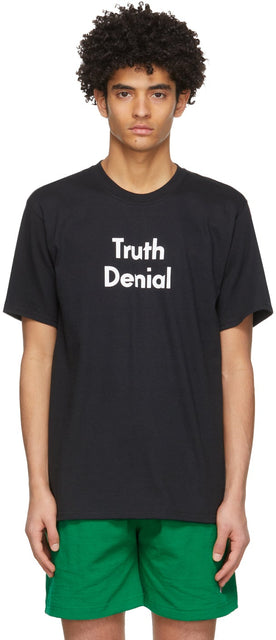 Noah Black New Order Edition 'Truth Denial' T-Shirt - T-shirt NOAH NOE NOUVELLE COMMAND EDITION 'T-shirt Déni de vérité' - 노아 블랙 새 주문 에디션 '진실 거부'티셔츠