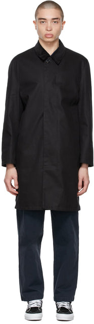 Noah Black Typhoon Twill Rain Coat - NOAH NOIR TYPHOON Twill Coat - 노아 블랙 태풍 능 직물 코트