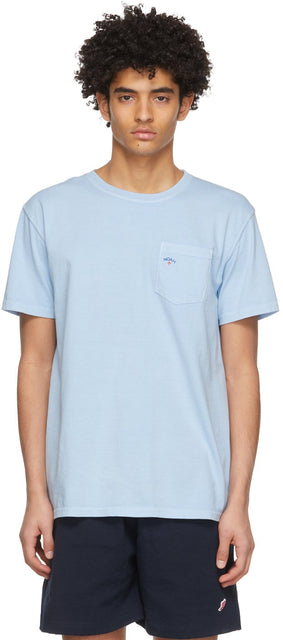Noah Blue Pocket T-Shirt - T-shirt de poche bleu Noah - 노아 블루 포켓 티셔츠