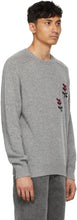 Noah Grey Intarsia Flower Sweater