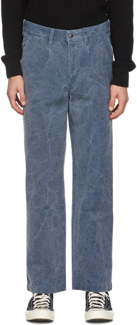 Noah Navy Canvas Recycled Work Trousers - Pantalon de travail recyclé NOAH NAVY TOIVAS - 노아 해군 캔버스 재활용 작업 바지