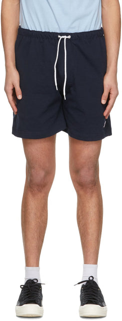 Noah Navy Winged Foot Rugby Shorts - Shorts de rugby ailé NOAH NAVY - 노아 해군 날개 발 럭비 반바지