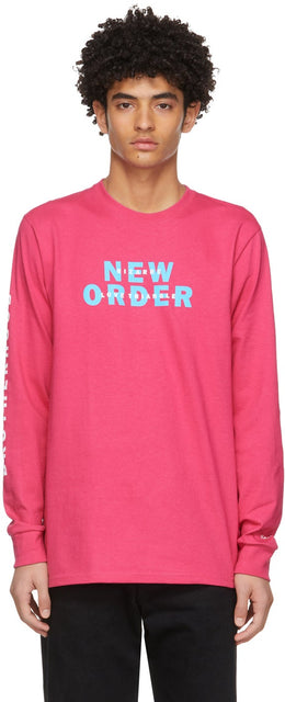 Noah Pink New Order Edition 'Bizarre Love Triangle' Long Sleeve T-Shirt - T-shirt à manches longues «Bizarre Love Triangle 'Triangle» - 노아 핑크 새로운 주문 에디션 '기괴한 사랑 삼각형'긴 소매 티셔츠