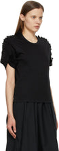 Noir Kei Ninomiya Black Ponte Ruched T-Shirt
