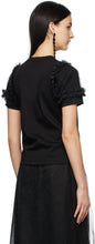Noir Kei Ninomiya Black Tulle Sleeves T-Shirt