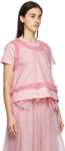 Noir Kei Ninomiya Pink Ponte Tulle T-Shirt