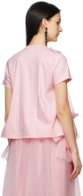 Noir Kei Ninomiya Pink Ponte Tulle T-Shirt