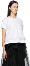Noir Kei Ninomiya White Ponte Tulle T-Shirt