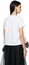 Noir Kei Ninomiya White Ponte Tulle T-Shirt