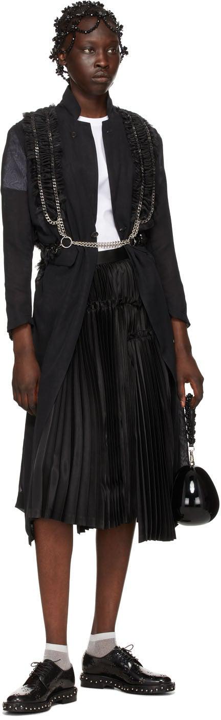 Noir Kei Ninomiya White Ribbon Ponte T-Shirt