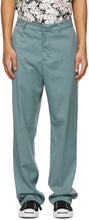 Noon Goons Blue Twill Ahmed Trousers - Pantalon Ahmed Twill Bleu de midi GOONS - 정오 Goons 블루 능직 Ahmed 바지