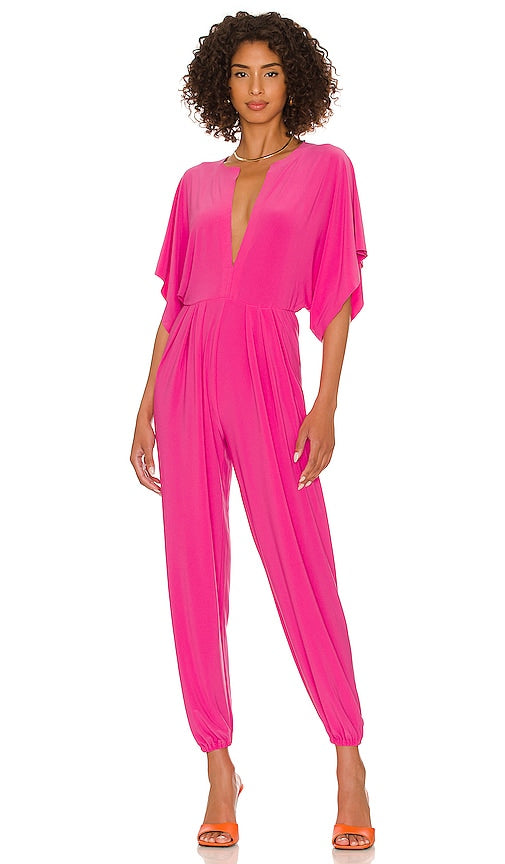 Norma Kamali x REVOLVE Rectangle Jog Jumpsuit in Pink NORMA KAMALI X TEPLOVE RECTANGE JOG JOG JOG SUIT Norma Kamali X旋转矩形慢跑连身裤穿着粉红色