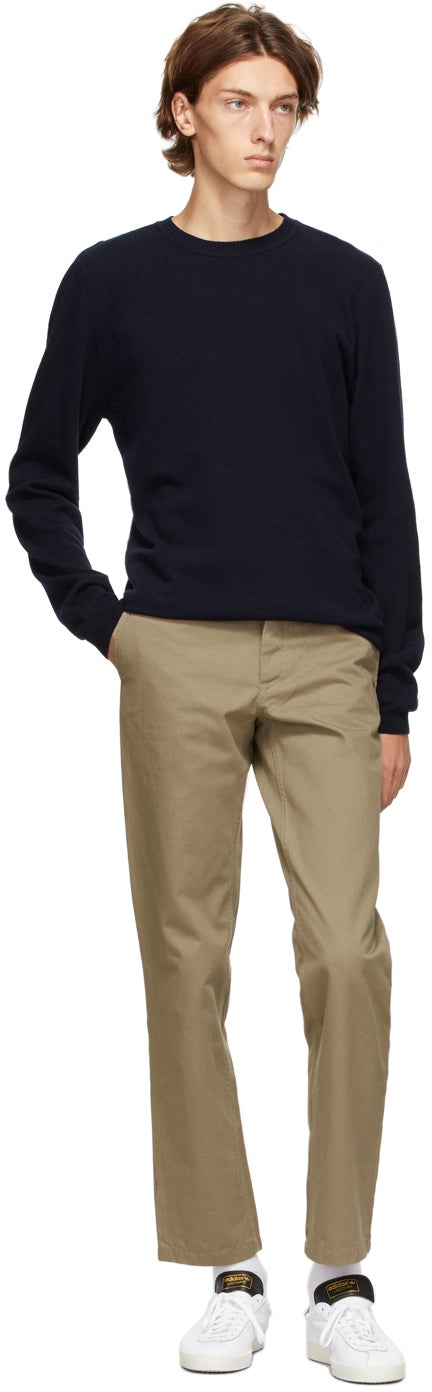 Norse Projects Beige Slim Aros Trousers