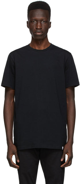 Norse Projects Black Niels T-Shirt - NORSE PROJETS T-shirt Niels Noir Niels - 노르웨이 프로젝트 블랙 니켈 티셔츠
