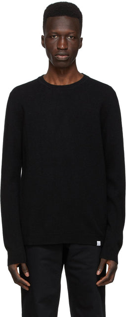 Norse Projects Black Wool Sigfred Sweater - PROJETS PROJETS NORSE PROJETS NOIR SIGFRED SIGFRED SIGFRED - 노르웨이 프로젝트 검은 양모 sigfred 스웨터