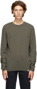Norse Projects Green Wool Sigfred Sweater - Pull de Sigfred de laine verte PROJETS NORSE - 노르웨이 프로젝트 녹색 양모 Sigfred 스웨터