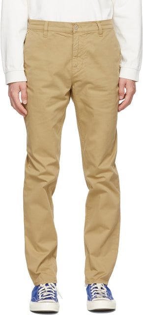 Nudie Jeans Beige Easy Alvin Trousers - Nudie Jeans Beige Easy Alvin Pantalons - Nudie 청바지 베이지가 쉬운 Alvin 바지