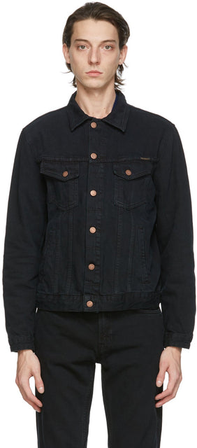 Nudie Jeans Black Denim Bobby Jacket - Nudie Jeans Black Denim Jacket Bobby - Nudie 청바지 블랙 데님 바비 자켓