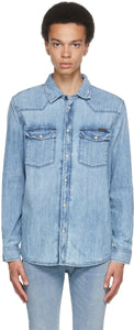 Nudie Jeans Blue George Shirt - Nudie Jeans Blue George Shirt - Nudie 청바지 블루 조지 셔츠