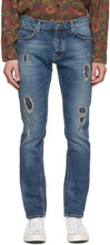 Nudie Jeans Blue Grim Tim Jeans - Nudie Jeans Blue Grim Tim Jeans - Nudie 청바지 푸른 얼굴 팀 청바지