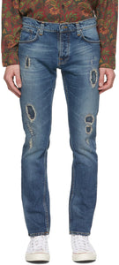 Nudie Jeans Blue Grim Tim Jeans - Nudie Jeans Blue Grim Tim Jeans - Nudie 청바지 푸른 얼굴 팀 청바지