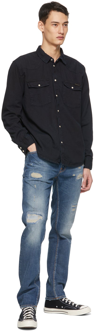 Nudie Jeans Blue Gritty Jackson Jeans