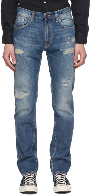Nudie Jeans Blue Gritty Jackson Jeans - Nudie jeans bleu gritty jackson jeans - Nudie 청바지 푸른 껄끄 잭슨 청바지