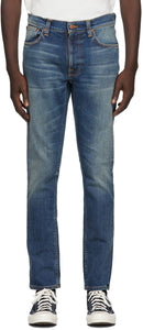 Nudie Jeans Blue Lean Dean Jeans - Nudie Jeans Blue Lean Dean Jeans - Nudie 청바지 블루 린 딘 청바지