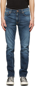 Nudie Jeans Blue Lean Dean Jeans - Nudie Jeans Blue Lean Dean Jeans - Nudie 청바지 블루 린 딘 청바지
