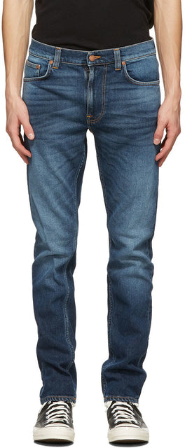 Nudie Jeans Blue Lean Dean Jeans - Nudie Jeans Blue Lean Dean Jeans - Nudie 청바지 블루 린 딘 청바지
